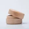 1pc Portable Vintage Round Natural Wooden Jewelry Storage Box Ring Earrings Container Storage Case New Arrival C0702G1