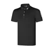 夏の男性S衣類ゴルフスポーツシャツ汗吸収通気性の速い乾燥ポロホワイト半袖T 220712