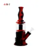 Waxmaid retail 9.3 inches glass bongs hookahs Multi Function 4 in 1 Honeycomb Silicone water pipe US local stock