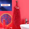 Ręcznik Chiński styl Red Hand Haft Lucky Lion Kitchen Chenille Wiszące Ręczniki Chłonne Luksus Dla łazienki Prezent