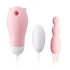 NXY EGGS Kvinnlig onani Silikon Wand Nipples Clitoris Sucker G Spot Vibrator Anal Plug Egg Tongue Licking Orals Sex Toys for Women 220421