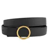 Klassische Goldschnallengürtel Ceinture Herren Damen Echtledergürtel Glatte Nadelschnallen Gürtel mit Geschenkbox