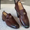 남자 신발 고품질 PU 가죽 새로운 패션 디자인 말굽 버클 장식 편안한 Lefu 클래식 뜨거운 판매 HG020