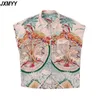 Chiffon shirt short-sleeved women's summer dress short floral blouse foreign wind cover belly small shirt sweet JXMYY 210412