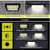 160LED Solar Powered Wall Light Outdoor Waterproof PIR Motion Sensor Lighting Park Courtyard Fence Street Garden Decoration Lamp