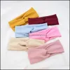 Headbands Hair Jewelry Comfortable Breathable Women Yoga Hairband Solid Color Cross Knotted Elastic Headband Girls Headwear Pography Props D