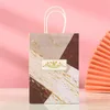 Present Wrap Packaging Kids Boy Girl Party Supplies Handbag Kraft Paper Candy Bag Cartoon Happy Birthday Bagsgift