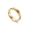 Designer gift love ring for women letter T wedding couple rings jewelry with box