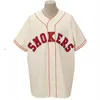 Camisas vintage de beisebol Movie 14 David Price Tampa Smokers com costura creme tamanho S-4XL