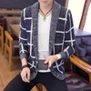 Men's Sweaters Man Knitted Cardigan Men Autumn Winter Knit Casual Long Sleeve Sweater Tops / Bolero Teenagers KK3172Men's