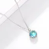 Moda Blue Dream Island Collane con ciondolo Designer Sterling 925 Donne Moonstone S925 Catena clavicola Choker Gioielli Regali per donna