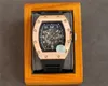 Automatische luxe herenhorloge van hoge kwaliteit Casual Sports Watches 904L roestvrijstalen kast rubberen riem vouwen gesp