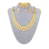 Ketting oorbellen set mode wieden goud vergulde vierkante bakband oorbel bruids engagement accessoires nigeriaanse brida setsea