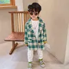 Cappotto scozzese abbinato per mamma e bambino Autunno Primavera Giacca genitore figlio Abbigliamento per mamma e figlia Giacca coreana per bambini alla moda