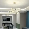 Modern crtstal vardagsrum ljuskronor lampa lyxguld led sovrum hängande lampa design ring cristal hem dekoration ljus fixtur