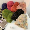 Beanie/Skull Caps Autumn and Winter Girls Ins Trend veelzijdige casual camouflage winddichte warme losse grove gebreide wollen paal hoed DELM22