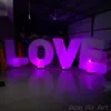 Vackra 4 bokstäver Uppblåsbar kärlekskaraktär med ljus för alla hjärtans dag/reklam/festdekoration gjord av Ace Air Art