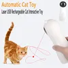 Automatiska kattleksaker Interaktiva smart retande husdjur LED-laser roliga handhållna läge Elektronisk USB-laddning Multi-vinkel 220510