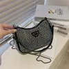 Luxury Designer Messenger Bag Handväska som säljer het borr underarm Rhinestone Glittering Magic Stick