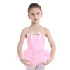 Meisjesjurken Kids Meisjes Kind Ballet Dans Performance Dancewear Spaghetti Schouderbanden met Bowties Gymnastiek Leotard Tutu Jurk