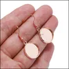 Arts And Crafts 12Mm Tray Bezel Cabochon Stone Earring Base Hook Blank Setting Components Pendant Ear Bases Findings For Di Sports2010 Dheyv