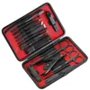 dropshipping 18 pezzi set manicure strumenti pedicure per uso domestico cucchiaio orecchio in acciaio inossidabile nero tagliaunghie kit forbici