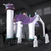 Inflatable Ghost Castle Tunnel Halloween Entrance Passage 6m Purple Air Blow Up Haunted House For Outdoor Event