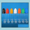Kampanj högkvalitativ plast elikidflaska 5 ml 10 ml 15 ml 20 ml 30 ml husdjur barnsäkra flaskor långa och tunna spetsar släpp leverans 2021 förpackning