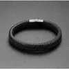 Bracelets de charme Moda masculina e feminina Simple Black Cross Cruzle Leather BraceLetcharm