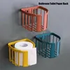 Bathroom Toilet Paper Rack Home Adhesive Organizer Rack Storage No-Drill Leachate Capacity Holder BBE13830