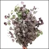 Flores decorativas grinaldas eucalipto deixa o ramalhete flor secada de buquê para decoração de casamento linguagem única e durável presente gota d