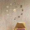 3D Luminous Real Big Clock Rushed Mirror Stickers