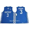 Hommes Kentucky Wildcats College Basketball Jerseys # 3 Edrice Ado Jersey Basketball Jersey Cheap Jersey Gros gilet Chemise