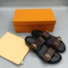 Marca de luxo sandálias de verão designer chinelos slides floral brocado couro genuíno flip flops sapatos femininos sandália sem esforço sapatos casuais 1978 001