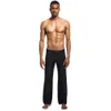 Calça de dormir masculina calça de dormir masculino pijama machos de cordão baixa cintura casual calças longas sono