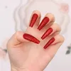 False Nails 24Pcs Fake Nail Matte Glitter Ballerina Detachable Tips For Extension Manicure Art Press On Long Full Cover NailFalse