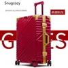 Snugcozy Inch Aluminium Frame Strong Business Trolley Luggage Bag on Wheels Spinner Brand Case J220708 J220708