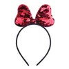 Europe Bébé Fille Cheveux Fermoir Dessin Animé Bowknot Hairhoop Paillettes Arc Enfants Bandeau Bandeau Princesse Enfant Danse Performance Accessoire De Cheveux 8 Couleurs