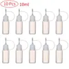 Botellas de almacenamiento Frascos 10 5/10 ml Dispensador de agujas transparente Botella dispensadora para colofonia Pasta fundente para soldar DIY Arte de papel Quilling Tool + Ne