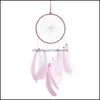 Arts And Crafts Arts Gifts Home Garden Diy Dream Catcher Handmade Dreamcatcher Feather Wall Braided Wind Chimes Art For Walls Hanging Car