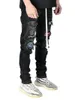 メンズジーンズが男性のためにリッピングされたファッションデニムペンシルパンツストリートヒップスターカジュアルズボンS-3XLグローバルドロップ