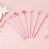 Stylos gel 40 pièces rose fille coeur créatif amour stylo étudiant outils d'écriture bureau signe noir 0.5mm mignon accessoires pour l'école