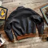 Men's Leather Faux Leather Cidu ceiling without coated soft cowhide A2 bomber 220823