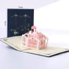 Creativo coreano di auguri 3D Creative 3D THRIEDIMENSIONALE Scatena Children039s Carousel Blead Blessing Message PostCard1261425