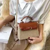 Akşam çantaları bohamian rattan saman kadınlar için çanta moda dokuma plaj bali yaz omuz crossbody boho seyahat tote debriyaj 220507