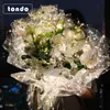 Cadeau cadeau imperméable à l'eau fleur bouquet floral papier d'emballage clair cellophane emballage transparent bricolage fleuriste fournitures cadeau