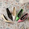 Pumps shoes Women Fashion Office Basic High Heels Work Lady Shoes Black Pink Green Thin Heels Brand Point Toe 2021 New Spring H220422