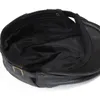 Boinas Al aire libre Unisex Cuero genuino Duckbill Boina Sombreros finos para hombres/mujeres Ocio Negro/Marrón 54-61 cm Equipado Cabbie BonnetBerets