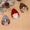 Schwedisch Weihnachtsmann Gnome Tabelle Tasche Gabel Messer Besteckhalter Silbe