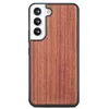 Natural Wood Phone Cases For Samsung Galaxy S22 Ultra Wooden Veneer Back Cover Plus Soft TPU Frame